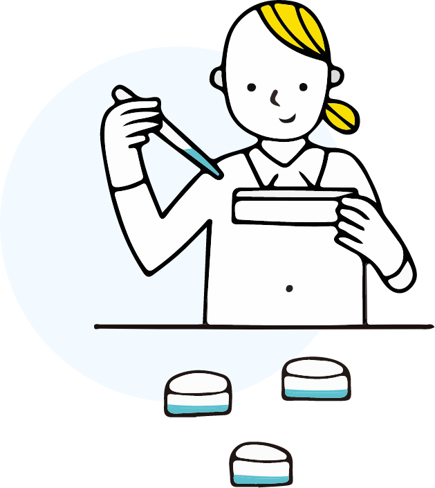 女性研究員のイラスト